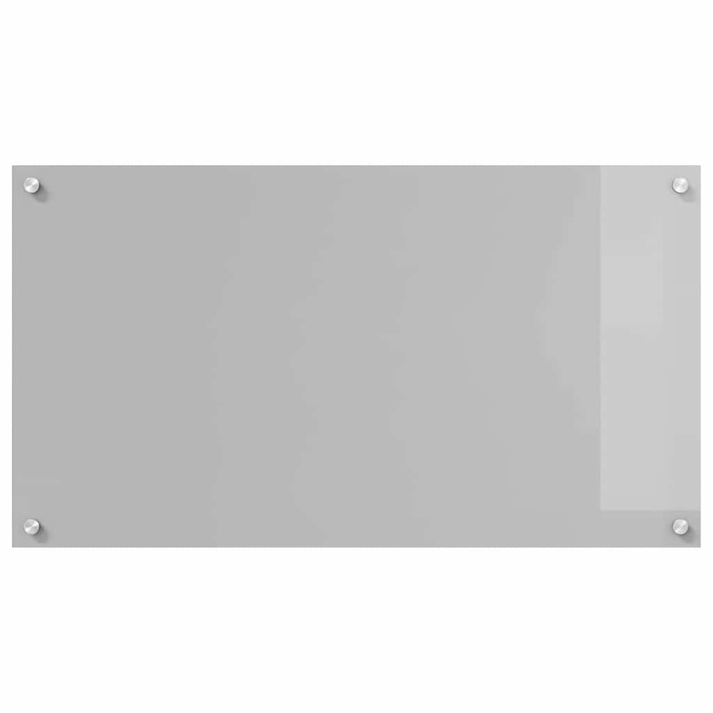Kjøkkenbenkplate 2 pcs Lysegrå 90 x 50 cm herdet glass