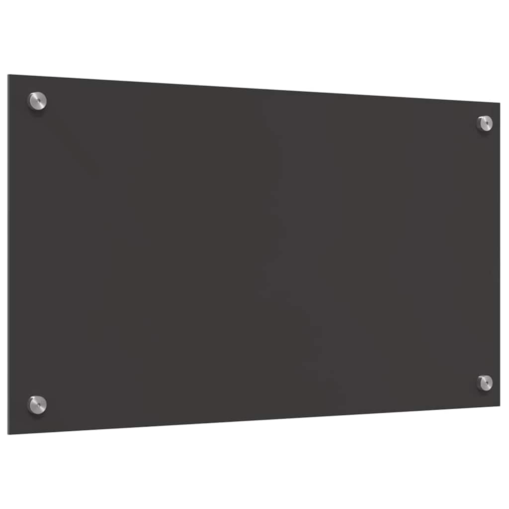 Kjøkkenbenkplate 2 pcs Mørkegrå 70 x 40 cm herdet glass