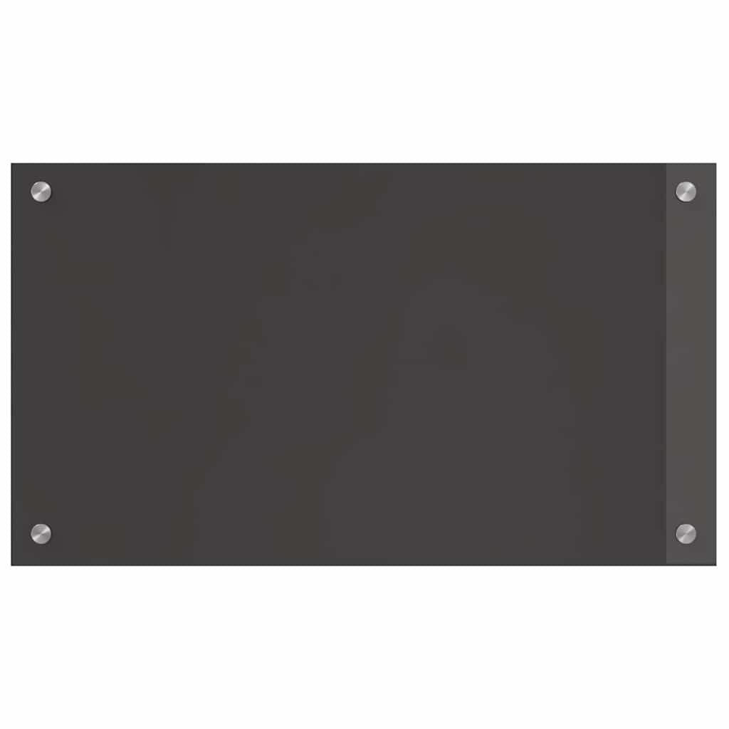 Kjøkkenbenkplate 2 pcs Mørkegrå 70 x 40 cm herdet glass