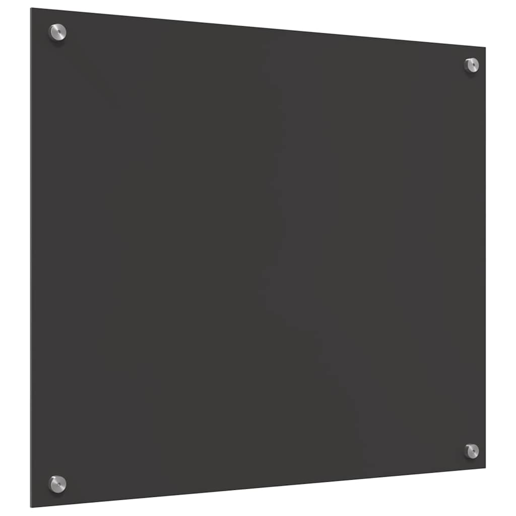 Kjøkkenbenkplate 2 pcs Mørkegrå 70 x 60 cm herdet glass