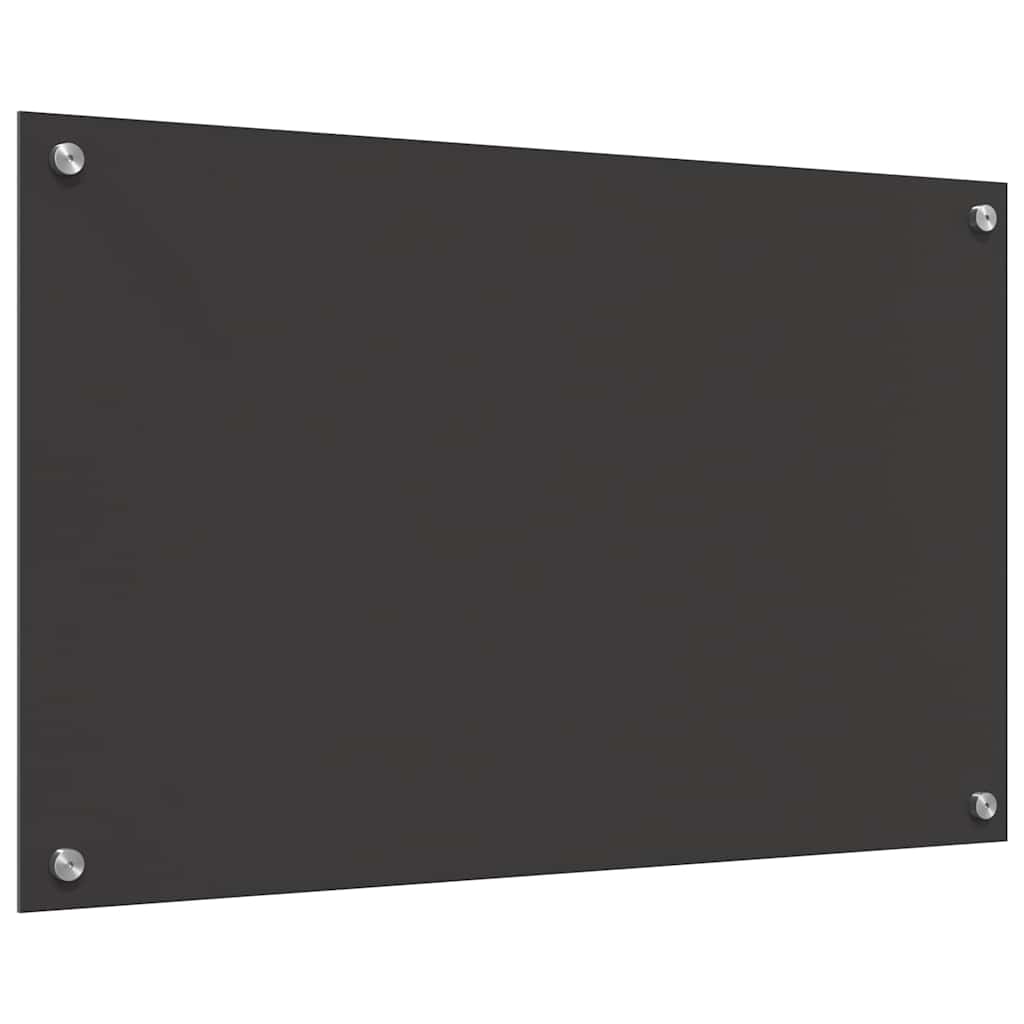Kjøkkenbenkplate 2 pcs Mørkegrå 80 x 50 cm herdet glass
