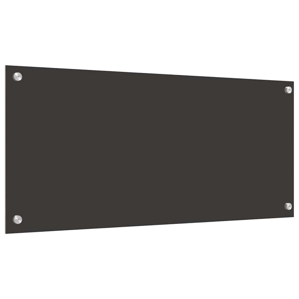 Kjøkkenbenkplate 2 pcs Mørkegrå 90 x 40 cm herdet glass
