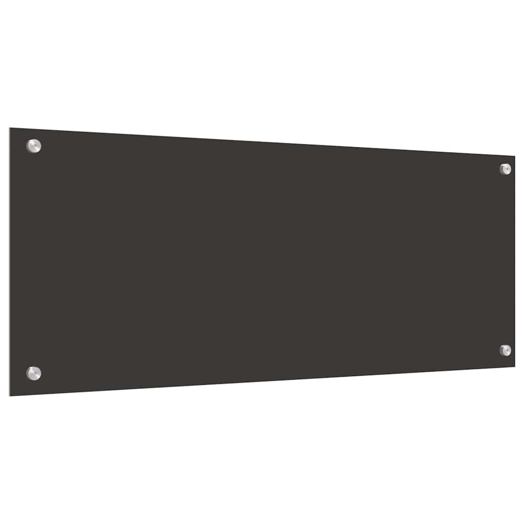 Kjøkkenbenkplate 2 pcs Mørkegrå 100 x 40 cm herdet glass