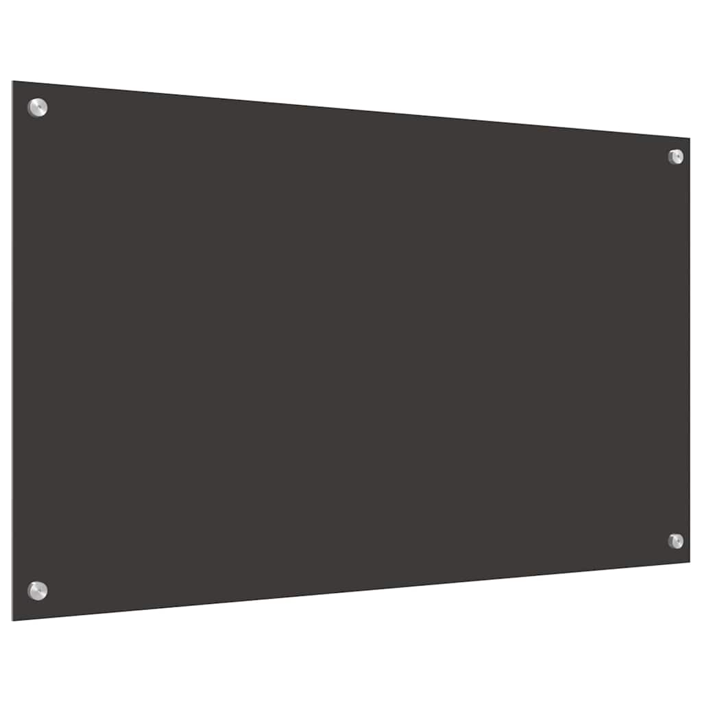 Kjøkkenbenkplate 2 pcs Mørkegrå 100 x 60 cm herdet glass