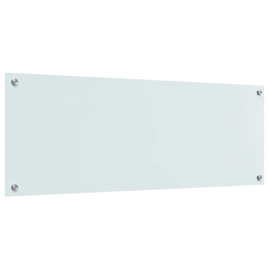 Kjøkkenbakplate 2 pcs Hvit 110 x 40 cm herdet glass vidaXL