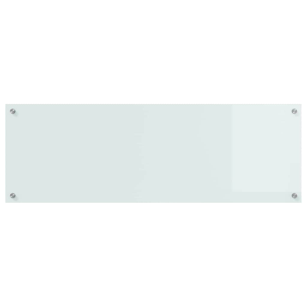 Kjøkkenbenkplate 2 pcs Hvit 120 x 40 cm herdet glass
