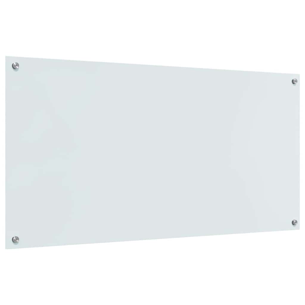Kjøkkenbenkplate 2 pcs Hvit 120 x 60 cm herdet glass