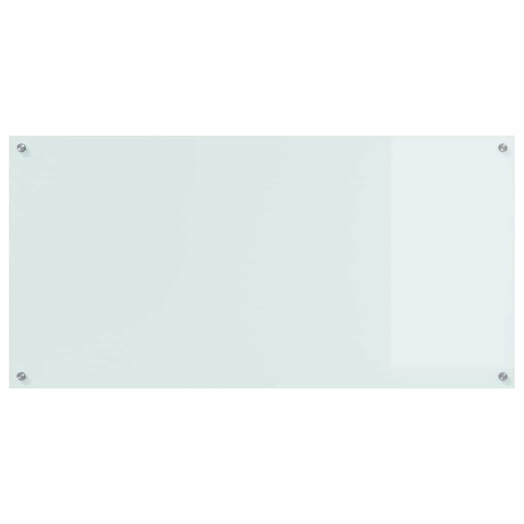 Kjøkkenbenkplate 2 pcs Hvit 120 x 60 cm herdet glass