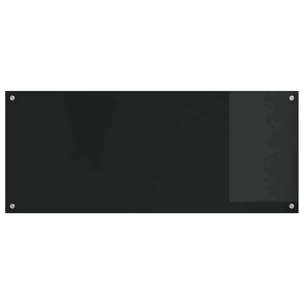 Kjøkkenbenkplate 2 pcs Svart 120 x 50 cm herdet glass