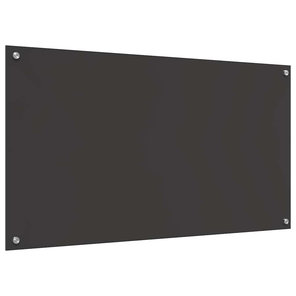 Kjøkkenbenkplate 2 pcs Mørkegrå 110 x 60 cm herdet glass