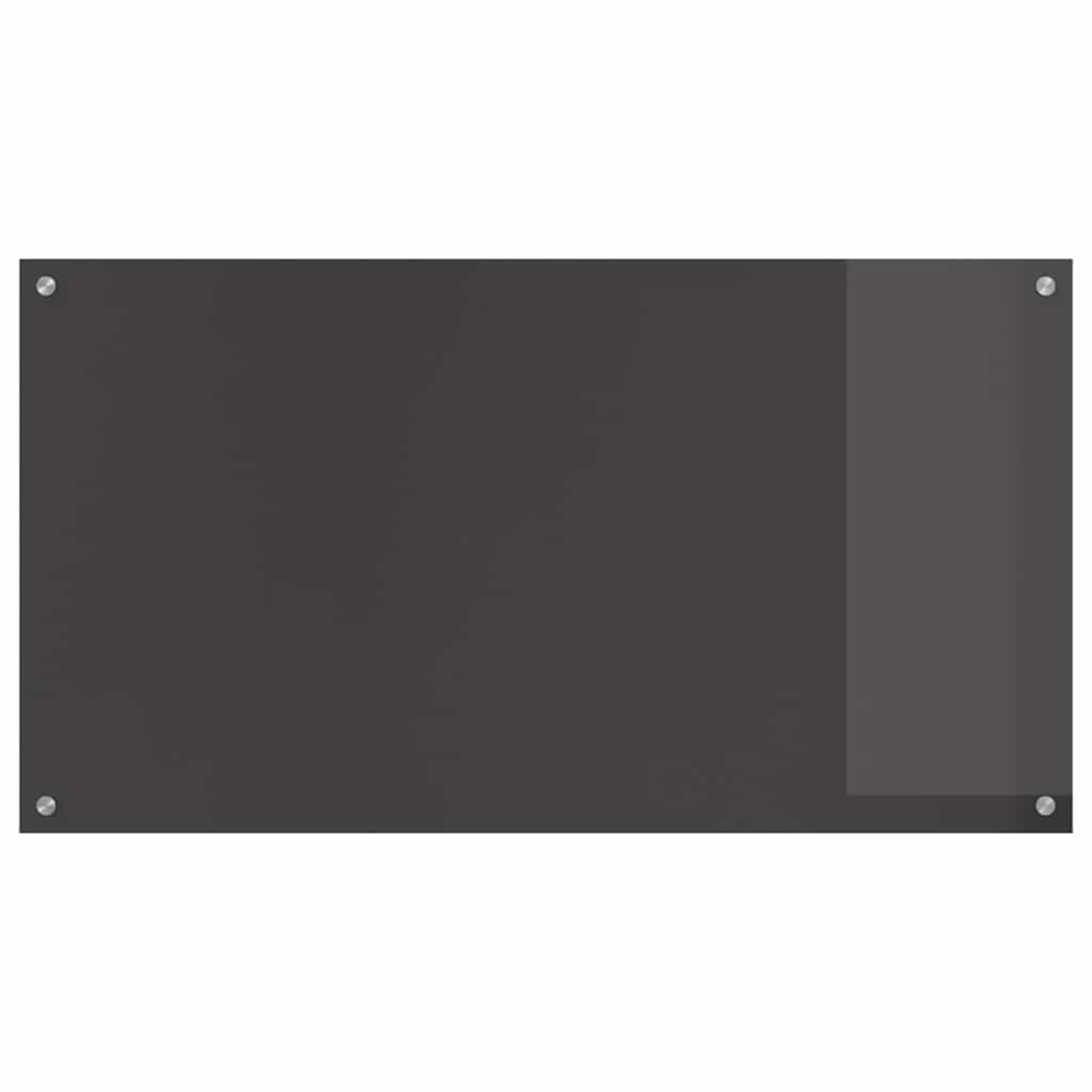 Kjøkkenbenkplate 2 pcs Mørkegrå 110 x 60 cm herdet glass