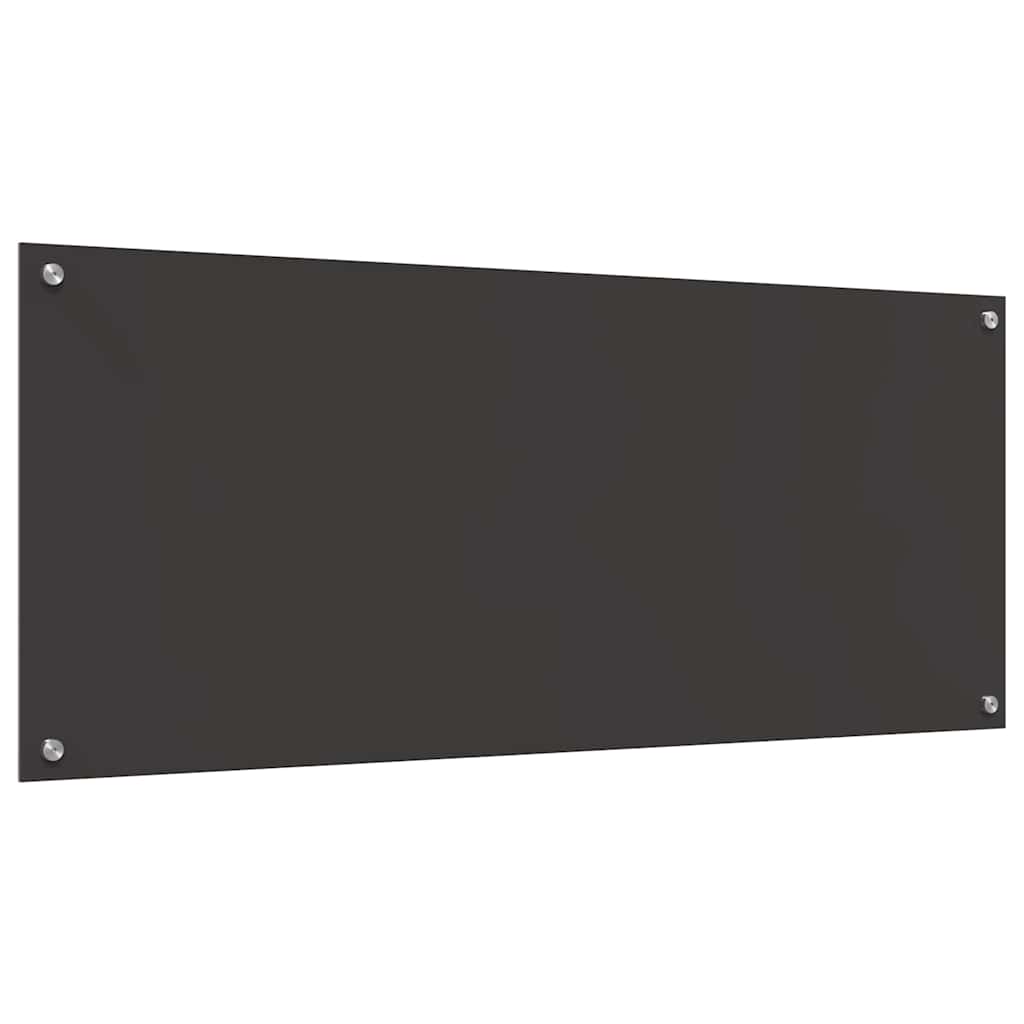 Kjøkkenbenkplate 2 pcs Mørkegrå 120 x 50 cm herdet glass