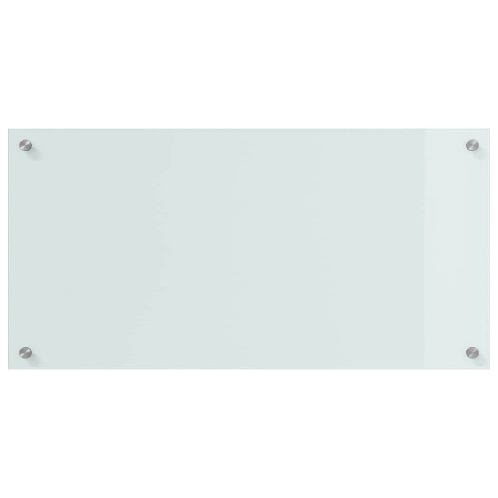 Kjøkkenbenkplate 2 pcs Hvit 80 x 40 cm herdet glass