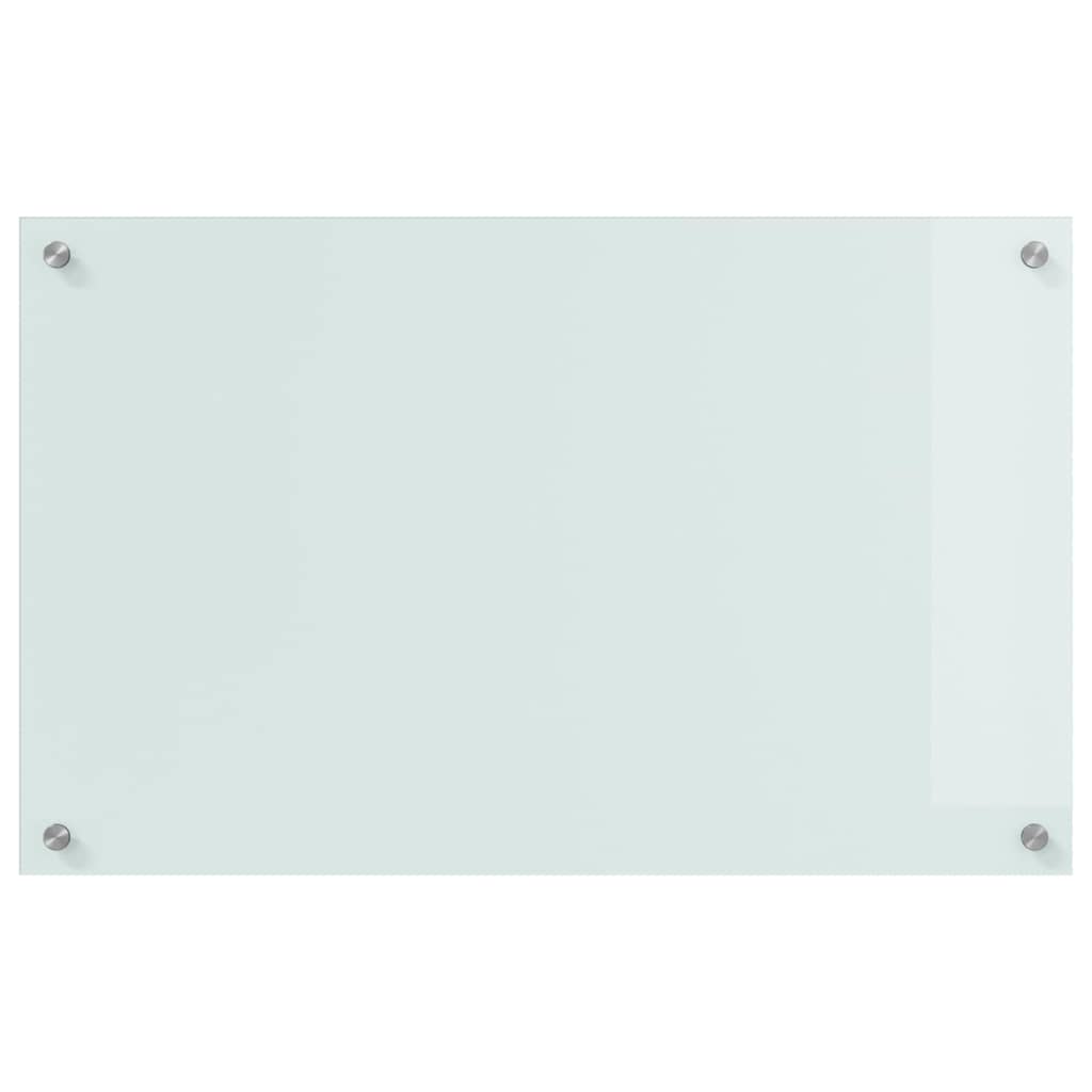 Kjøkkenbenkplate 2 pcs Hvit 80 x 50 cm herdet glass