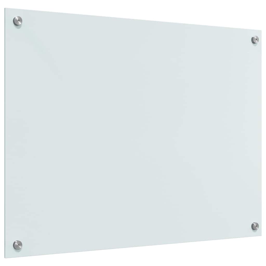 Kjøkkenbenkplate 2 pcs Hvit 80 x 60 cm herdet glass