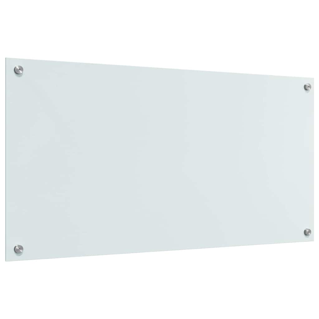 Kjøkkenbenkplate 2 pcs Hvit 100 x 50 cm herdet glass