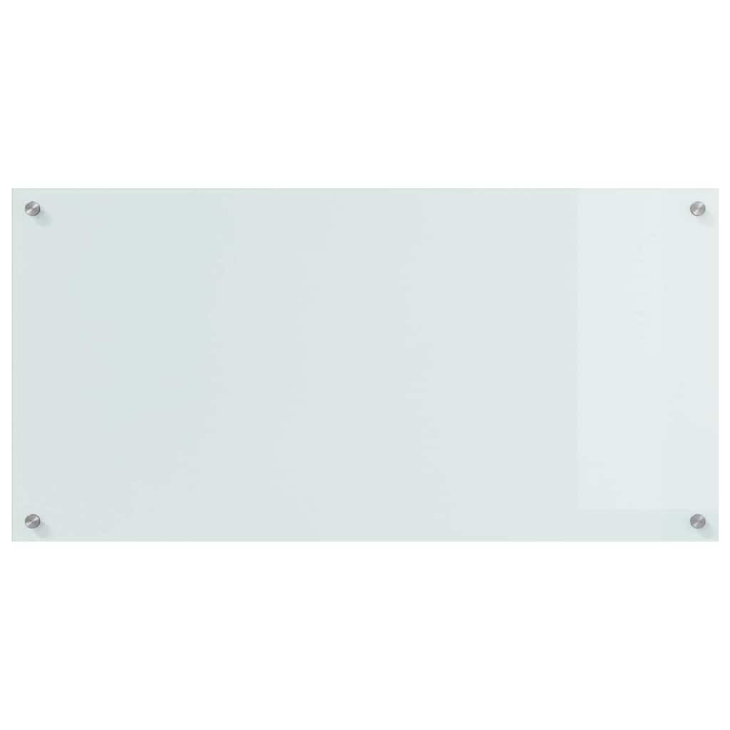 Kjøkkenbenkplate 2 pcs Hvit 100 x 50 cm herdet glass
