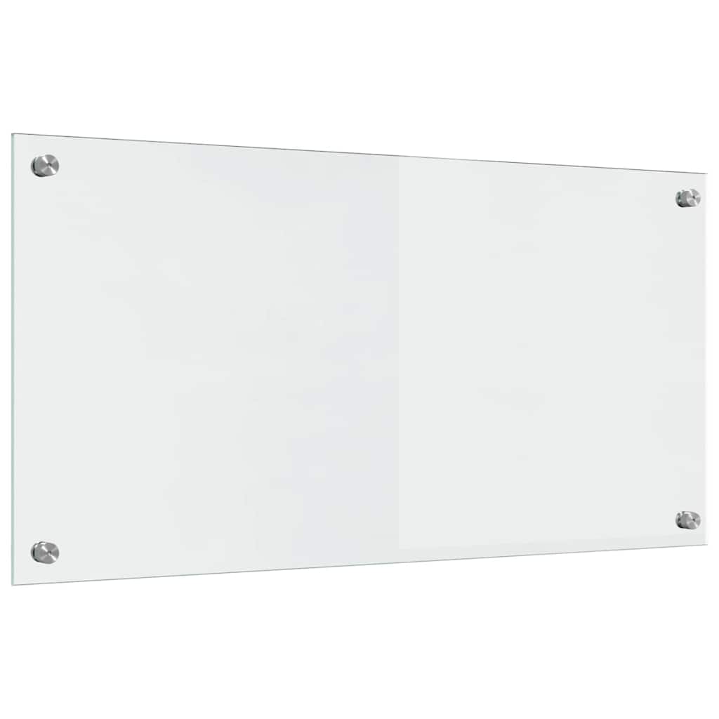 Kjøkkenbenkplate 2 pcs Gjennomsiktig 80 x 40 cm herdet glass