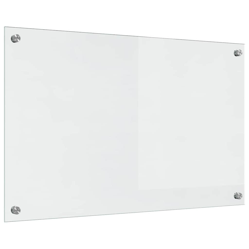 Kjøkkenbenkplate 2 pcs Gjennomsiktig 80 x 50 cm herdet glass
