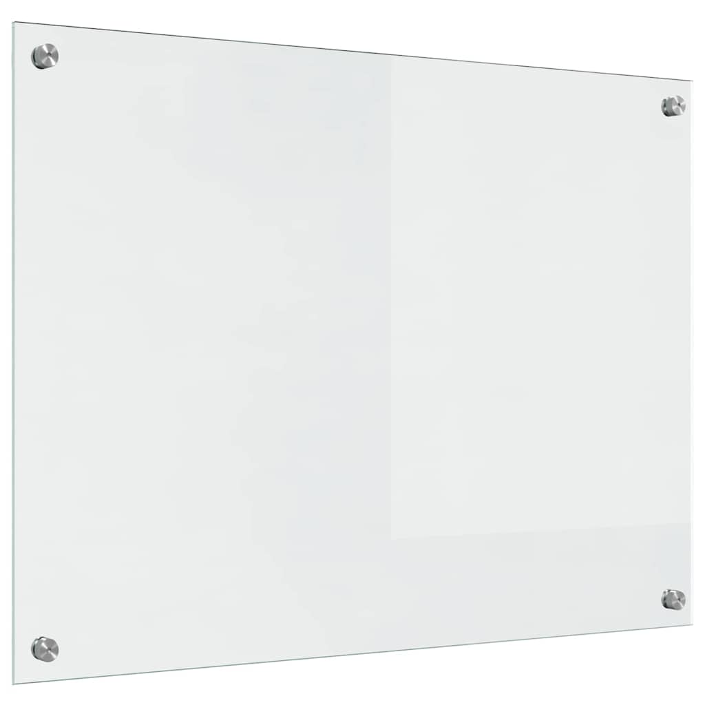 Kjøkkenbenkplate 2 pcs Gjennomsiktig 80 x 60 cm herdet glass