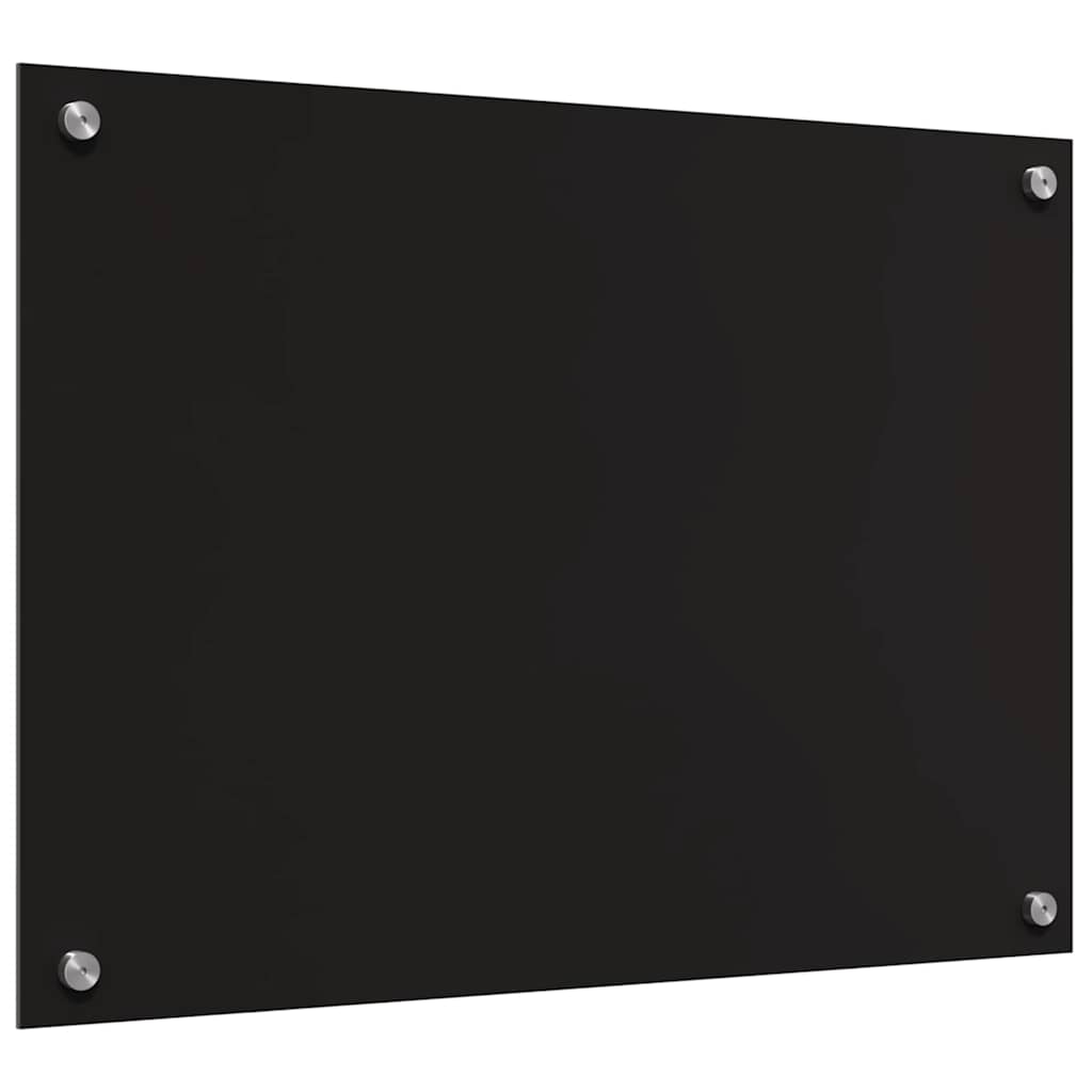 Kjøkkenbenkplate 2 pcs Svart 70 x 50 cm herdet glass