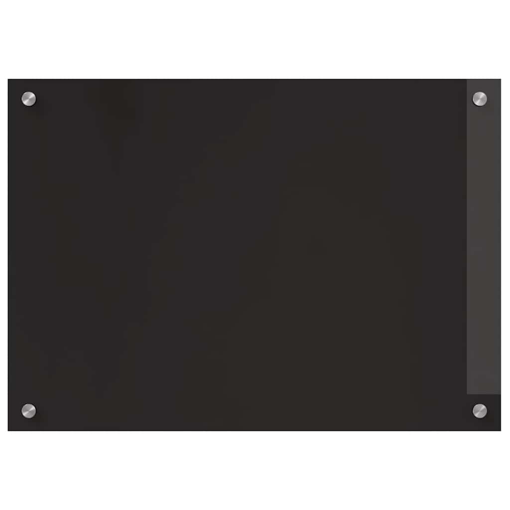 Kjøkkenbenkplate 2 pcs Svart 70 x 50 cm herdet glass