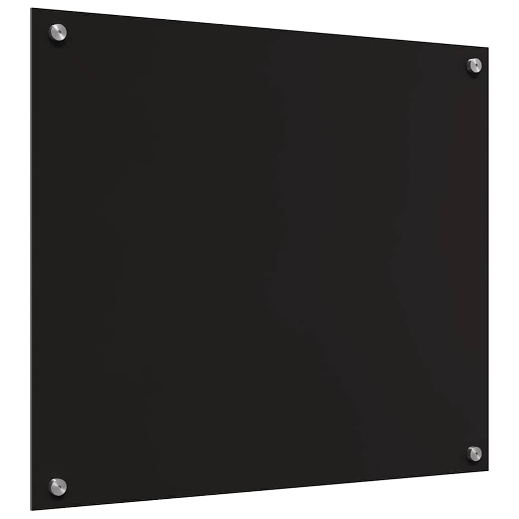 Kjøkkenbenkplate 2 pcs Svart 70 x 60 cm herdet glass
