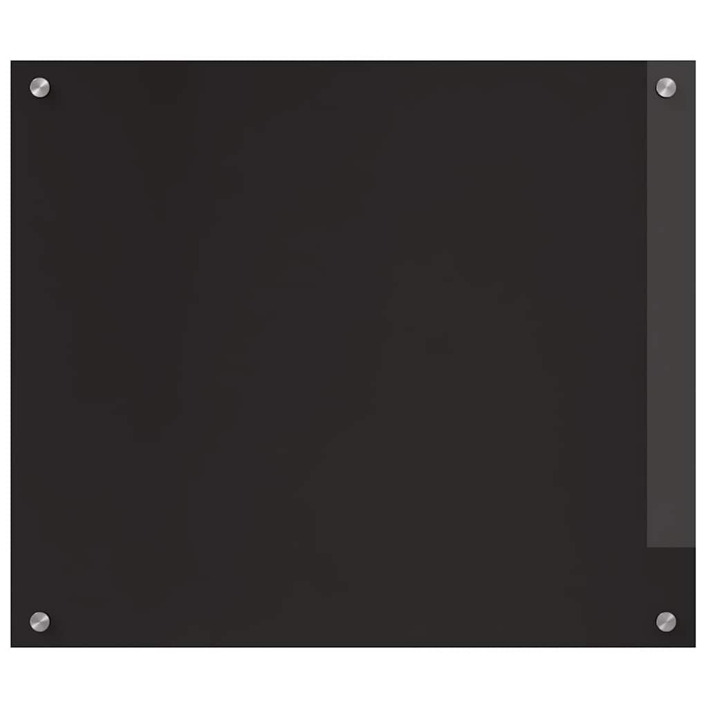 Kjøkkenbenkplate 2 pcs Svart 70 x 60 cm herdet glass