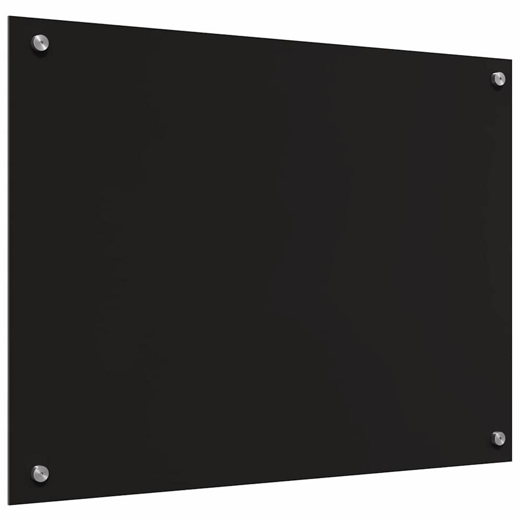 Kjøkkenbenkplate 2 pcs Svart 80 x 60 cm herdet glass