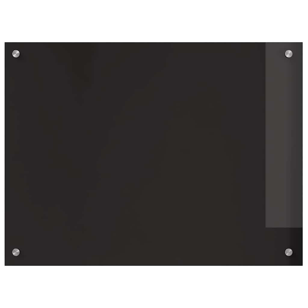 Kjøkkenbenkplate 2 pcs Svart 80 x 60 cm herdet glass