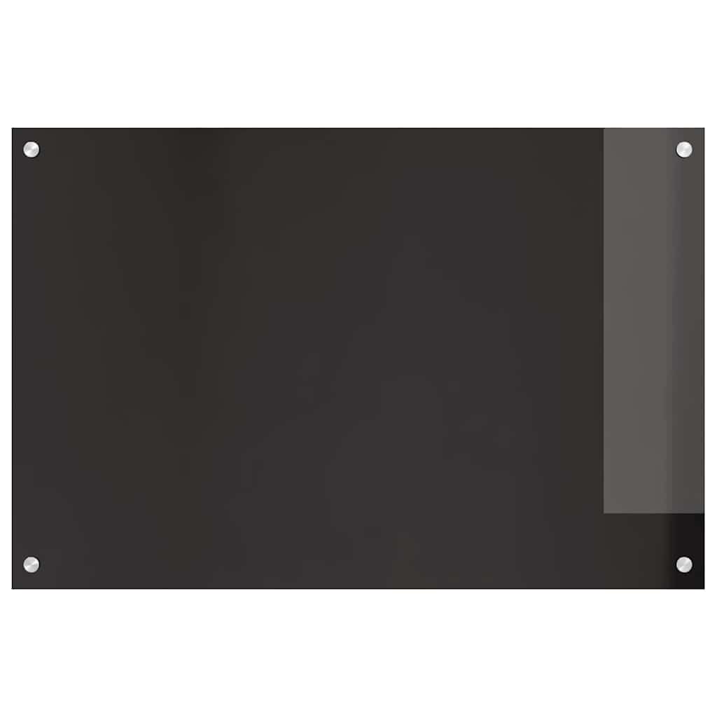 Kjøkkenbenkplate 2 pcs Svart 90 x 60 cm herdet glass