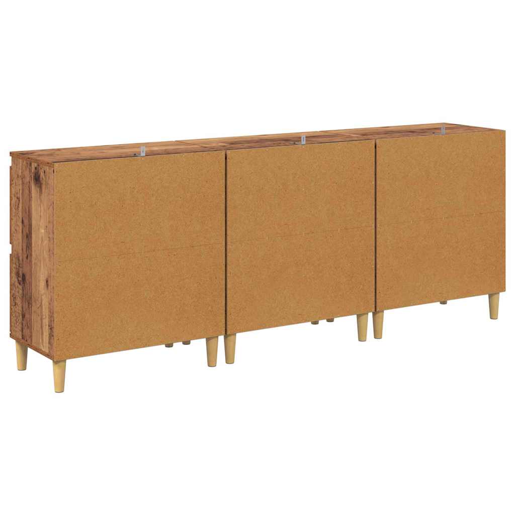 Skap 3 pcs Gamle tre 60 x 35 x 70 cm Konstruert tre