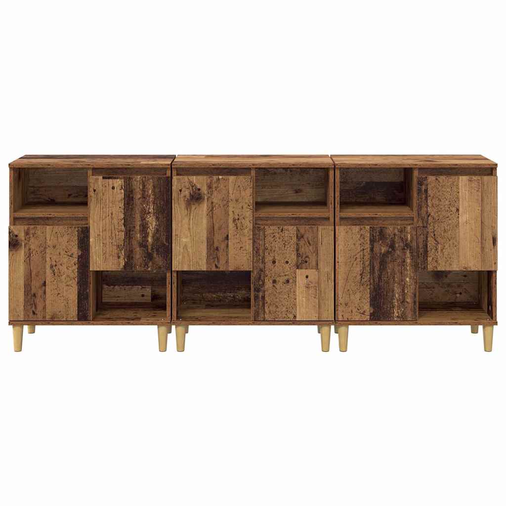 Skap 3 pcs Gamle tre 60 x 35 x 70 cm Konstruert tre