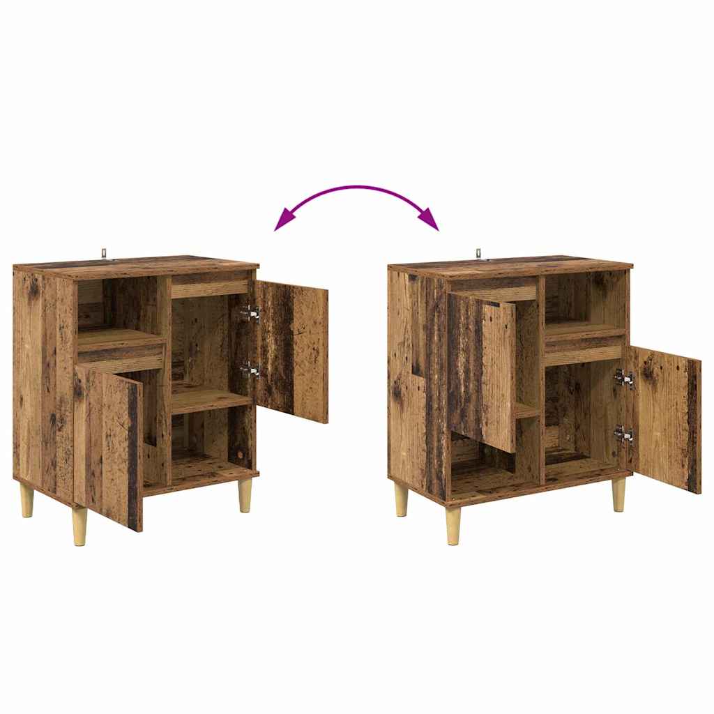 Skap 3 pcs Gamle tre 60 x 35 x 70 cm Konstruert tre