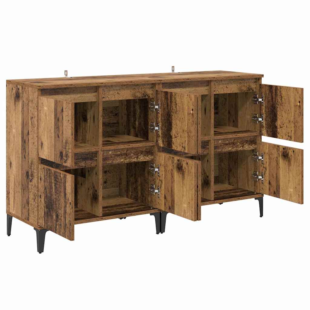 Skap 2 pcs Gamle tre 60 x 35 x 70 cm Konstruert tre