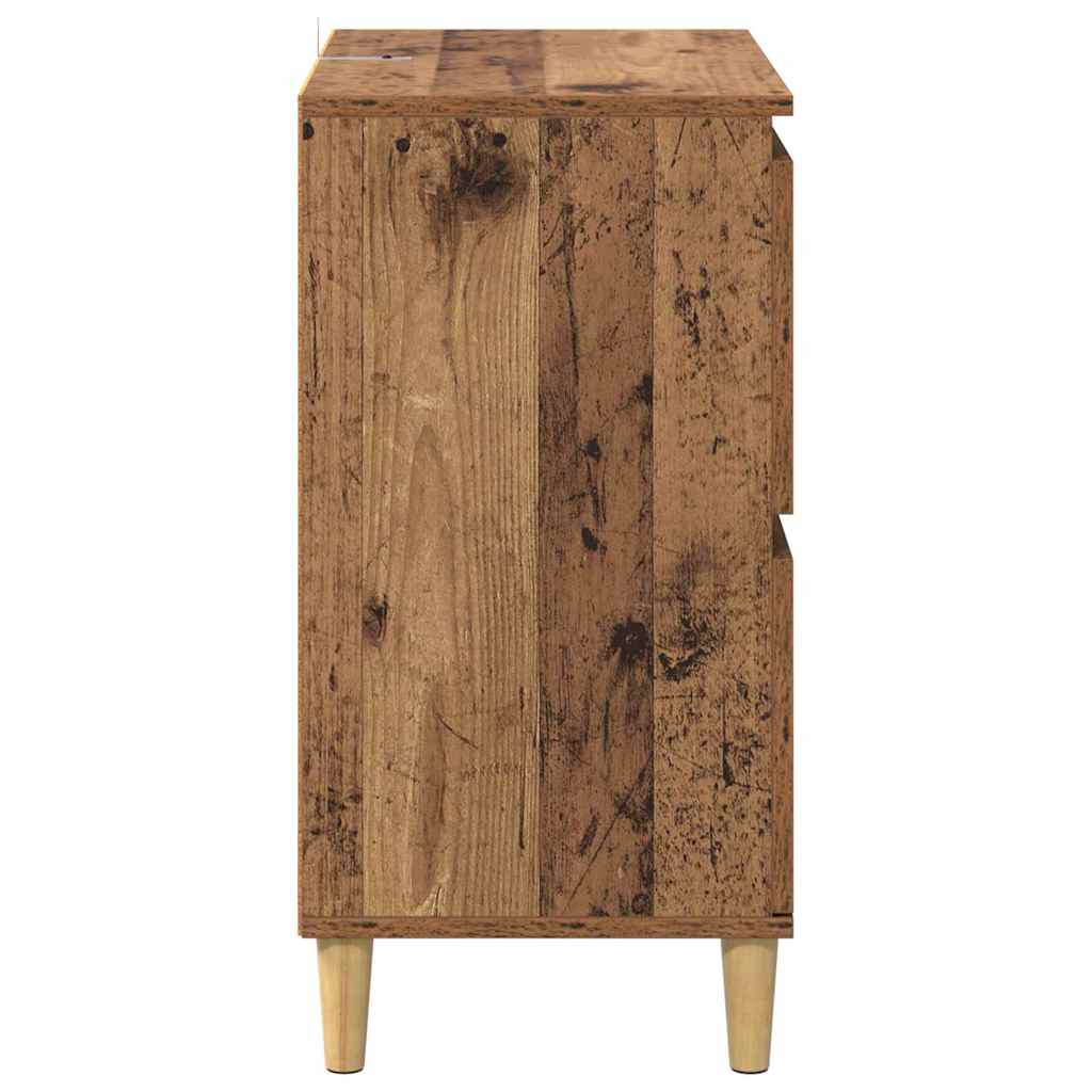 Skap 2 pcs Gamle tre 60 x 35 x 70 cm Konstruert tre