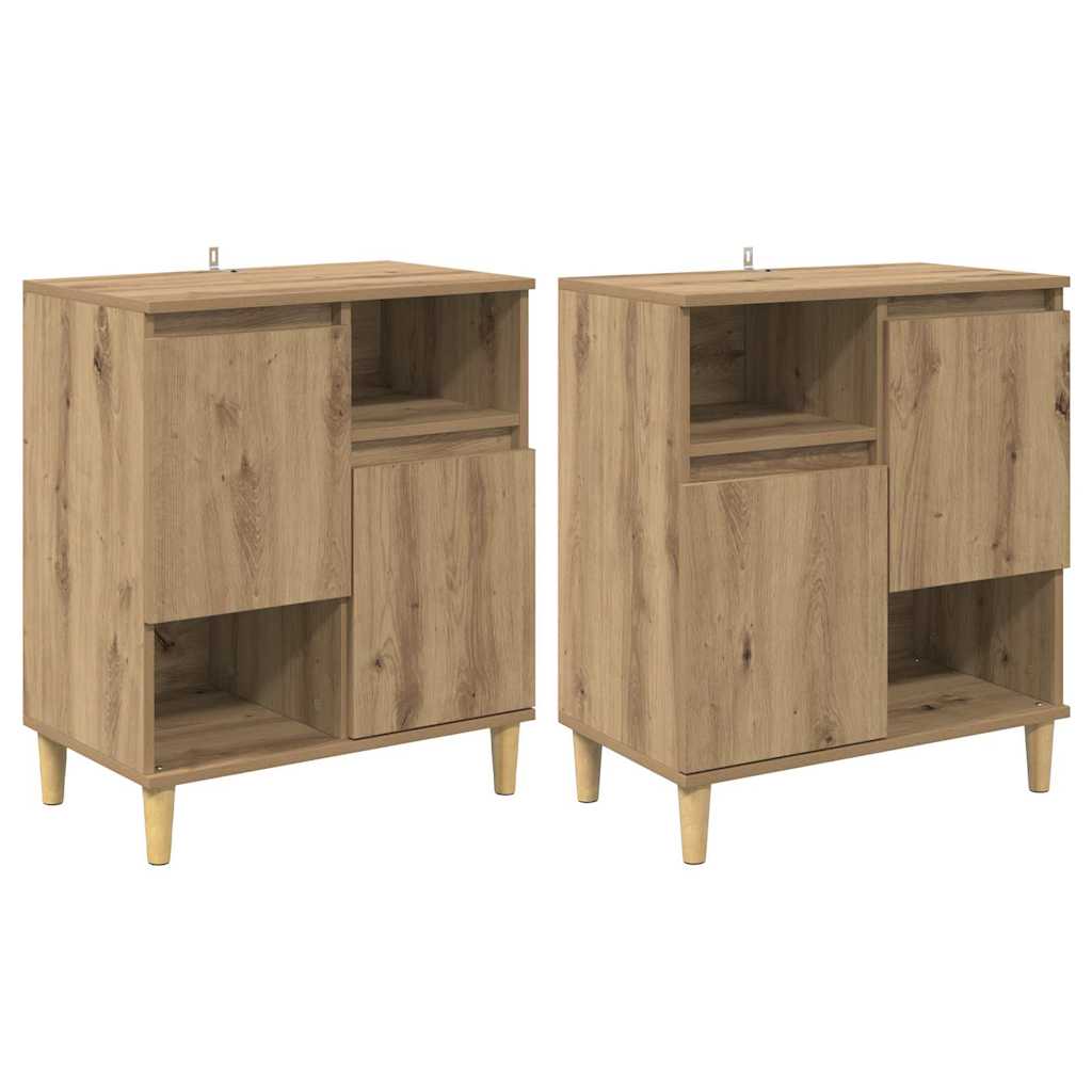 Skap 2 pcs Artisan Eik 60 x 35 x 70 cm Konstruert tre
