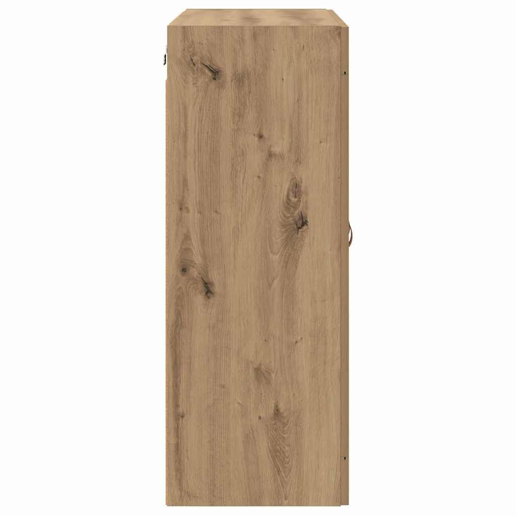 Vegghengt skap Veggmontert 2 pcs Artisan Eik 69,5 x 34 x 90 cm