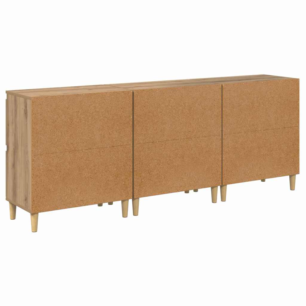 Skap 3 pcs Artisan Eik 60 x 35 x 70 cm Konstruert tre