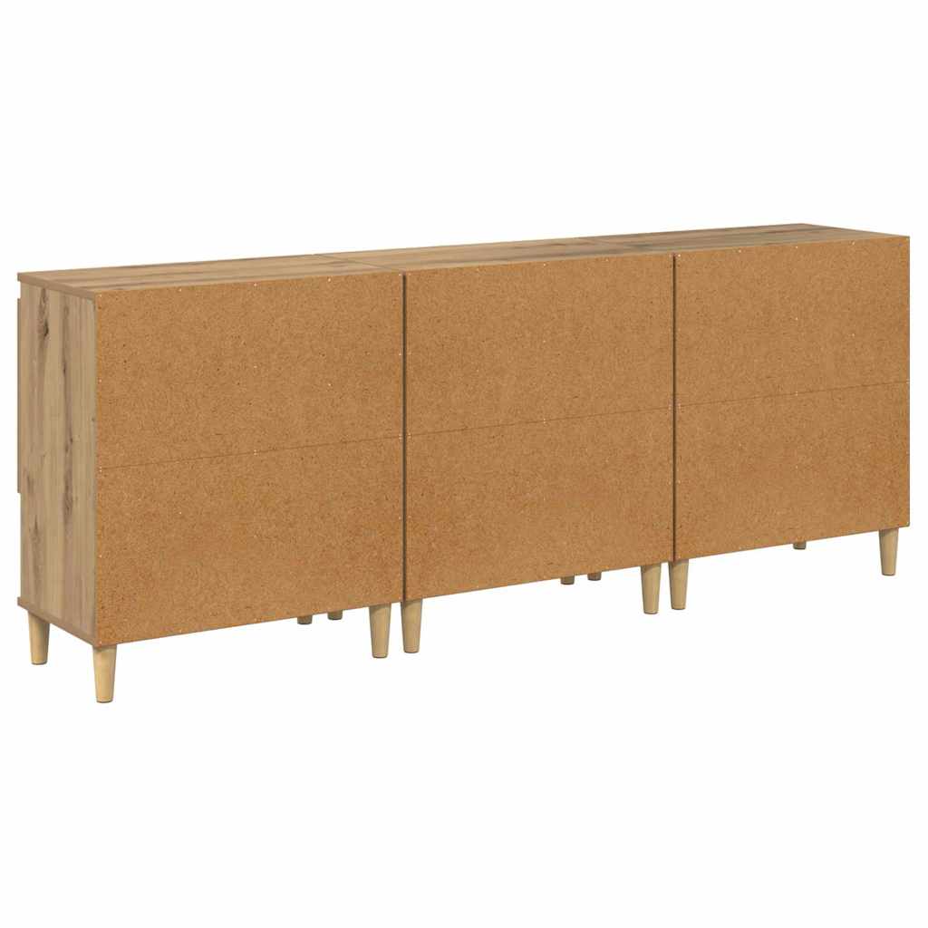 Skap 3 pcs Artisan Eik 60 x 35 x 70 cm Konstruert tre