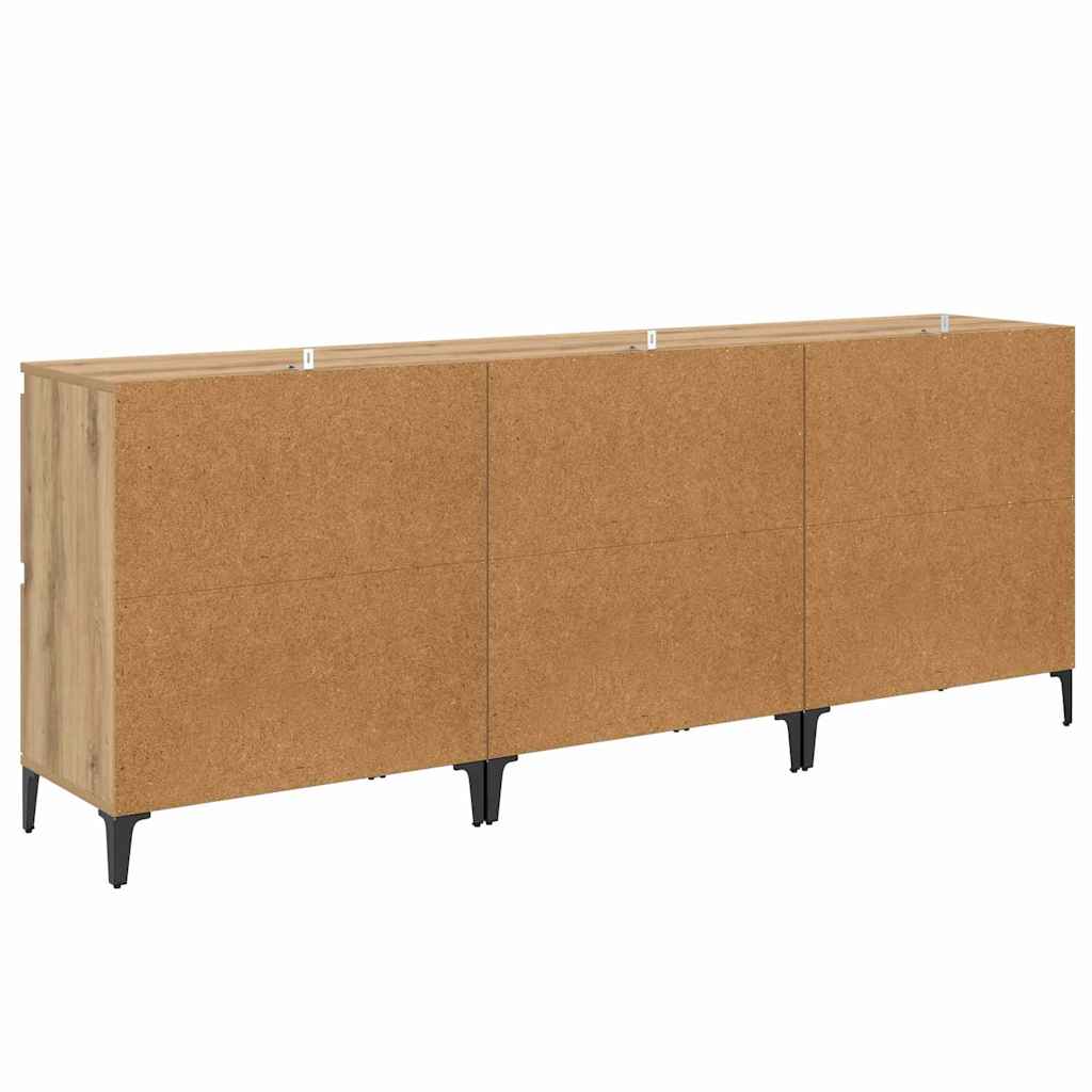 Skap 3 pcs Artisan Eik 60 x 35 x 70 cm Konstruert tre