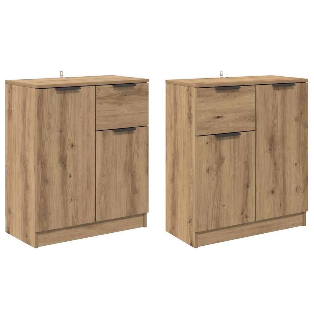 Skap 2 pcs Artisan Eik 60 x 30 x 70 cm Konstruert tre