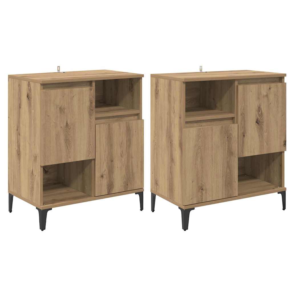 Skap 2 pcs Artisan Eik 60 x 35 x 70 cm Konstruert tre