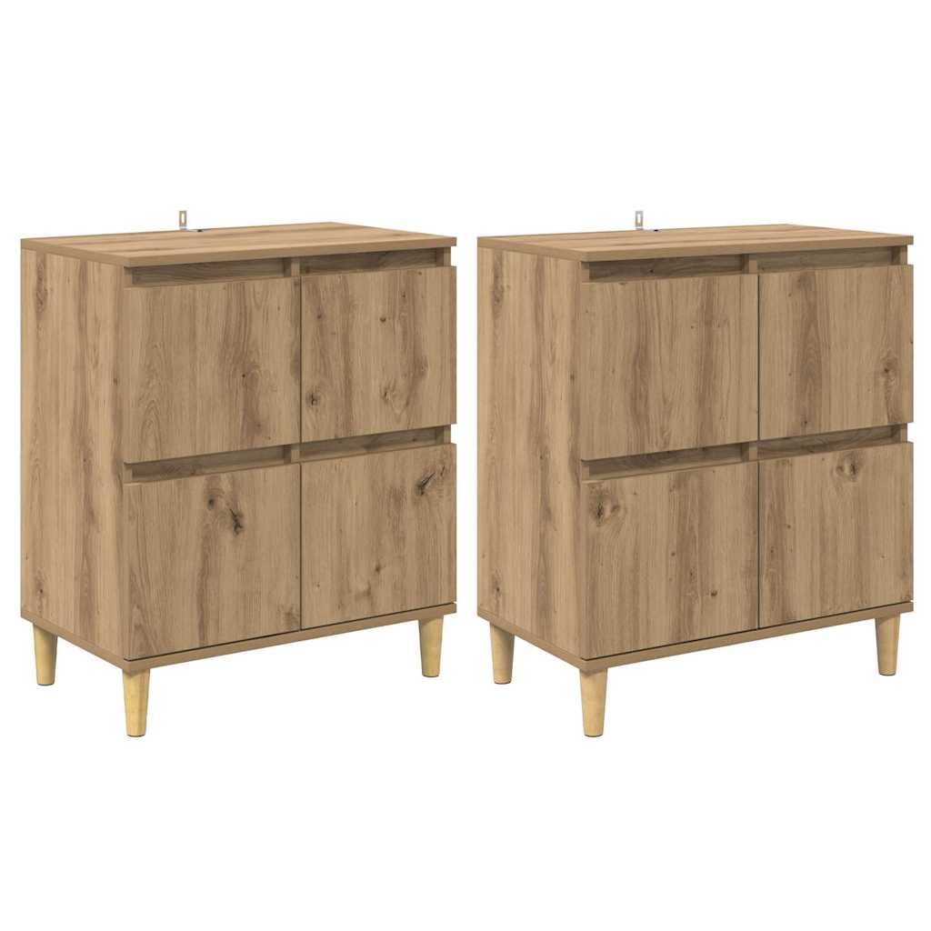 Skap 2 pcs Artisan Eik 60 x 35 x 70 cm Konstruert tre