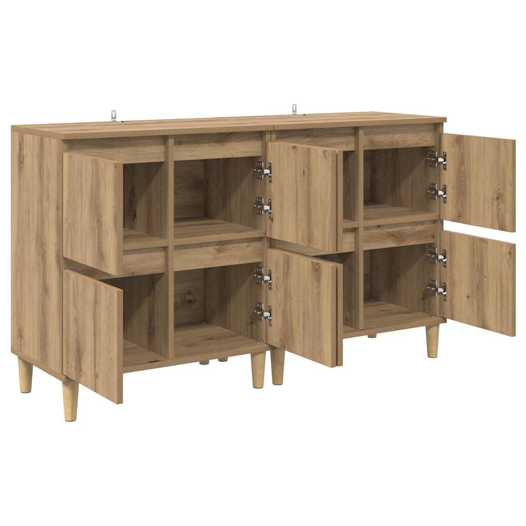 Skap 2 pcs Artisan Eik 60 x 35 x 70 cm Konstruert tre