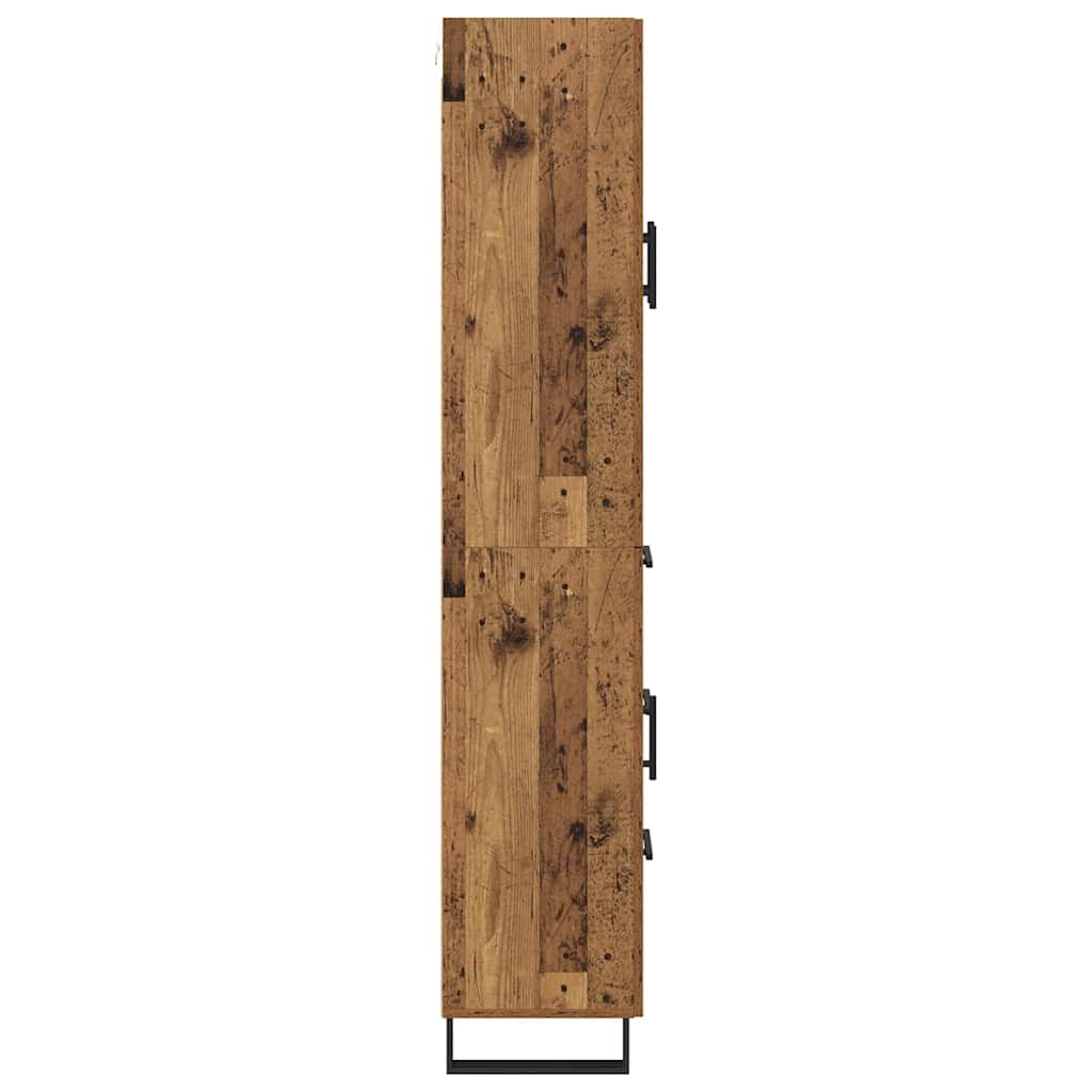 Høyskap med skuff Gammelt tre 69,5 x 34 x 180 cm Konstruert tre