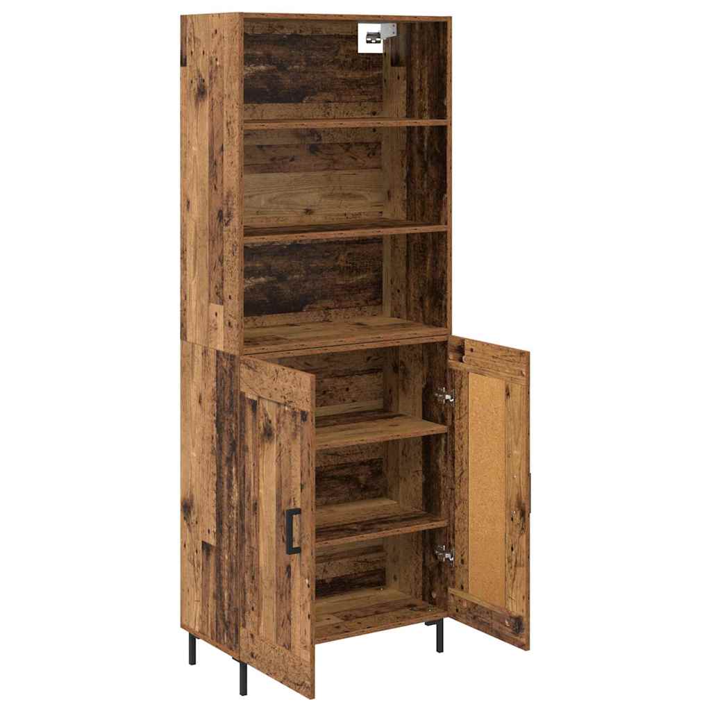 Høyskap Gammelt tre 69,5 x 34 x 180 cm Konstruert tre