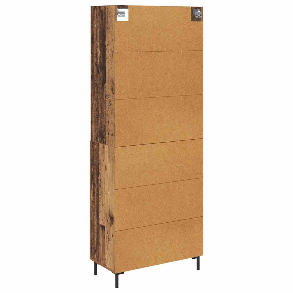 Høyskap Gammelt tre 69,5 x 34 x 180 cm Konstruert tre