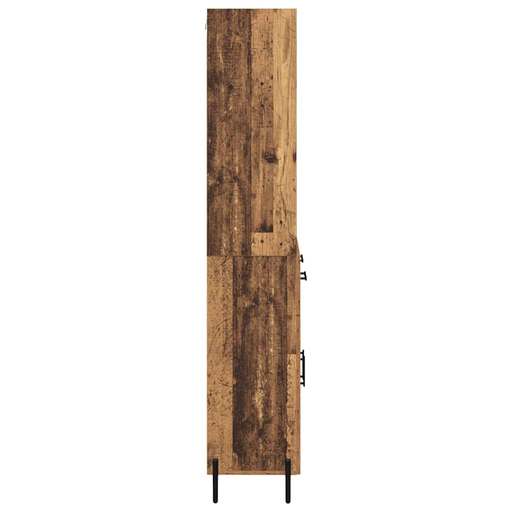 Høyskap med skuff Gamle tre 69,5 x 32,5 x 180 cm Konstruert tre