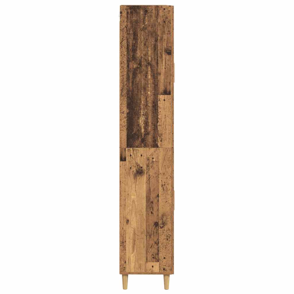 Høyskap med skuff Gamle tre 69,5 x 34 x 180 cm Konstruert tre